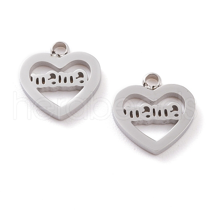Non-Tarnish 304 Stainless Steel Charms STAS-Y002-03P-1