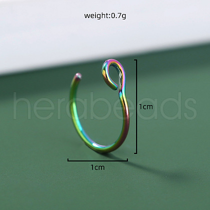 304 Stainless Steel Hoop Nose Rings WG032BD-11-1
