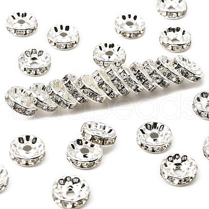 Brass Grade A Crystal Rhinestone Beads RB-A003-10MM-S-1