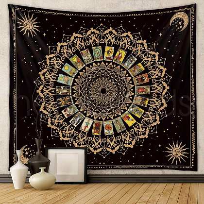 Sun Constellation and Star Tarot Tapestry PW23040470028-1