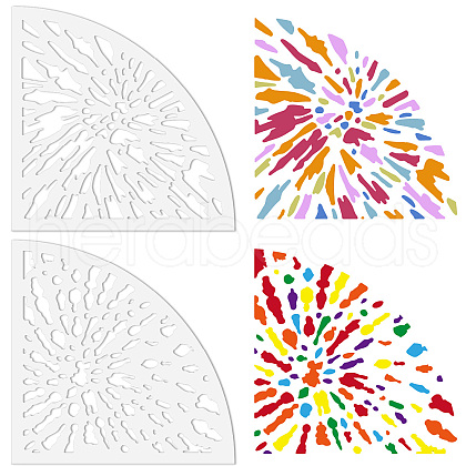 Acrylic Tie Dye Stencils Reusable Art Painting Template DIY-WH0429-005-1