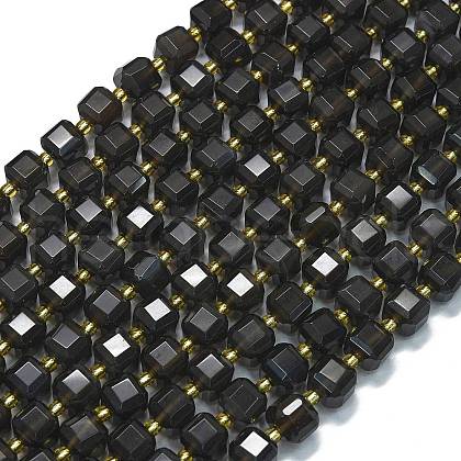 Natural Ice Obsidian Beads Strands G-K389-A53-01-1