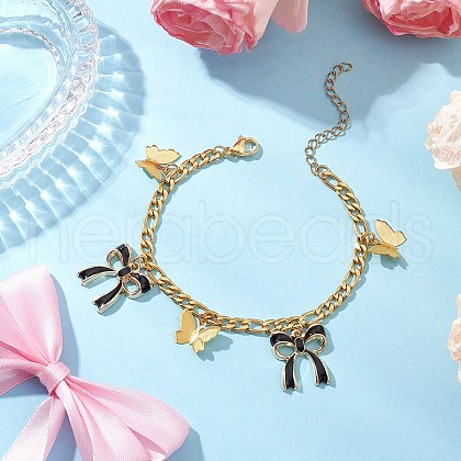 304 Stainless Steel Figaro Chains Bracelets BJEW-JB11604-04-1