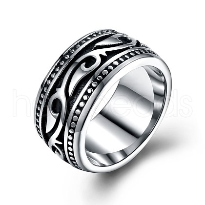 Men's Stainless Steel Finger Rings RJEW-BB29955-12-1