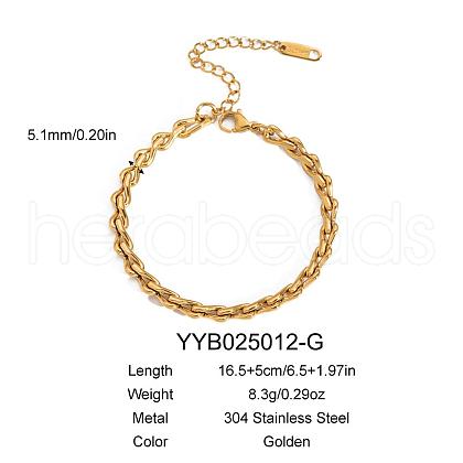 Stainless Steel Chain Bracelets for Unisex BL6999-3-1