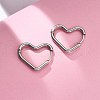 201 Stainless Steel Heart Hoop Earrings EJEW-V001-01P-1