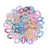 100Pcs 10 Colors Transparent Acrylic Linking Rings TACR-CJ0001-33-6