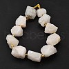 Raw Rough Natural White Jade Beads Strands G-Z087-B10-3