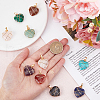 SUPERFINDINGS 10Pcs 10 Styles Natural & Synthetic Mixed Gemstone Pendants G-FH0002-26-3