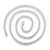 Men's 201 Stainless Steel Cuban Link Chain Necklace NJEW-N050-A07-5-60P-1