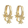 Brass Huggie Hoop Earrings X1-EJEW-K083-44G-1