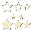 8Pcs 8 Style Wood Hoop Rings Macrame for DIY Craft Making DIY-WH0545-005-1