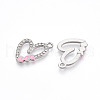 Alloy Clear Rhinestone Enamel Pendants PALLOY-T092-01-2