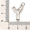 Brass Micro Pave Clear Cubic Zirconia Pendants KK-G521-01P-Y-3