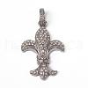 316 Surgical Stainless Steel Rhinestone Pendants STAS-L184-038-1