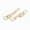 Brass Hook and S-Hook Clasps KK-S356-113G-NF-1