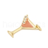 Brass Pave Cubic Zirconia 
Pendants KK-U062-55G-01-2