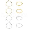 Unicraftale 8Pcs 2 Colors 304 Stainless Steel Open Back Bezel Polishing Pendants STAS-UN0031-89-1