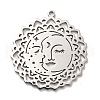 Non-Tarnish 304 Stainless Steel Pendants STAS-B054-09P-1