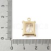 Brass Micro Pave Cubic Zirconia Pendants KK-M326-21G-3