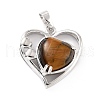 Natural Tiger Eye Pendants G-C236-01C-P-RS-2