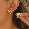 Brass Flower Stud Earrings IF6641-1-1