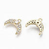 Brass Micro Pave Clear Cubic Zirconia Charms RJEW-T063-67G-NF-2