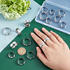 DICOSMETIC 18Pcs 9 Size 201 Stainless Steel Plain Band Ring for Men Women RJEW-DC0001-07B-3