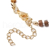 Natural Tiger Eye Beads Link Bracelets for Women Men BJEW-JB11467-04-4
