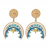 Bohemian Style Glass Seed Bead Dangle Stud Earrings EJEW-MZ00275-1