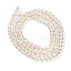 Transparent Electroplate Glass Beads Strands GLAA-T032-T4mm-C12-2