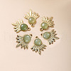 Bohemia Style Natural Green Aventurine Pendants BOHO-PW0001-060B-02-1