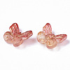 Two Tone Transparent Spray Painted Glass Charms GLAA-N035-08A-G02-3