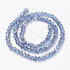 Electroplate Transparent Glass Beads Strands EGLA-A034-T4mm-E04-2