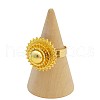 Flower Alloy Pendant Necklaces & Stud Earrings & Ring Sets FS-WGB5987-01-5