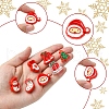 24Pcs 12 Styles Christmas Decorations Theme Opaque Acrylic Bead with Enamel FIND-FS0002-66-2