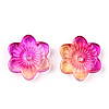 Spray Painted Glass Beads GGLA-S046-01A-1-3