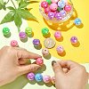 50Pcs UV Plating Rainbow Iridescent Acrylic Beads PACR-CJ0001-29-4