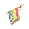 Pride 304 Stainless Steel Enamel Pendants STAS-B079-01G-08-2