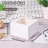 Square Paper Biscuit Boxes with Lace Edged Square Clear Window CON-TAC0001-12A-01-13