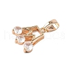 Brass Micro Pave Cubic Zirconia Pendants KK-E795-06KCG-02-2