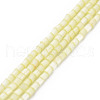 Glass Silk Stain Style Beads Strands GLAA-N047-001A-02-1