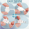 SOFPLATE 100Pcs 5 Colors Tibetan Style Alloy Glue-on Flat Pad Bails FIND-SP0001-89-6