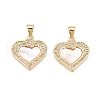 Brass Micro Pave Clear Cubic Zirconia Pendants KK-N254-200G-1
