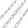 304 Stainless Steel Textured Oval Link Chains CHS-A016-03P-A-1