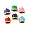 304 Stainless Steel Enamel Cord End Pendant STAS-B085-21G-1
