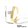 Brass Micro Pave Cubic Zirconia Adjustable Cuff Open Rings for Women DJ9210-1-2