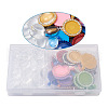 DIY Flat Round Pendant Making Kits DIY-TA0008-46-9