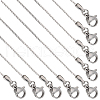 SUNNYCLUE 12Pcs 304 Stainless Steel Serpentine Chain Necklaces Set for Men Women NJEW-SC0001-26-1