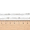 925 Sterling Silver Heart Link Chain Necklaces for Women NJEW-R025-01P-5